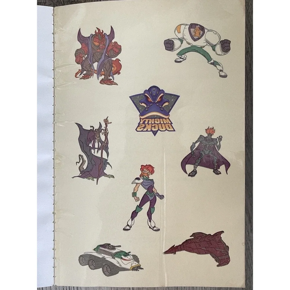 Disney Press 1997 Book The Mighty Ducks The First Face-Off Unused Tattoo Sheet - Picture 4 of 6